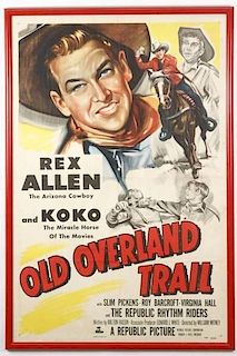 Vintage "Old Overland Trail" Movie Poster