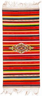 Saltillo Serape, Mexico, Early 20th c.: 78'' x 37''