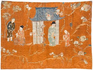 18th C. Chinese Silk Embroidered Tapestry