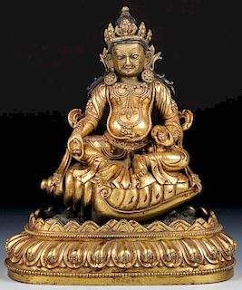 Fine Antique Sino/Tibetan Bronze Statue of Padmasambhava