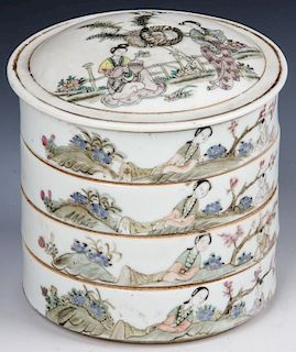 Antique Chinese Porcelain Stacking Box