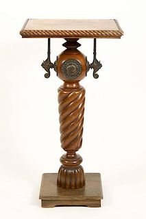 Oak Pedestal Table w/Gryphon Mounts