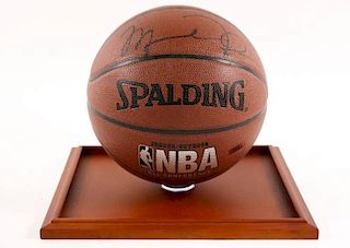 Michael Jordan Signed Spalding Basketball, in Case
