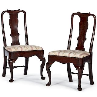 Queen Anne Mahogany Side Chairs