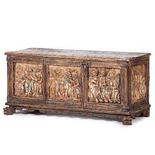 Spanish Colonial Carved Chest