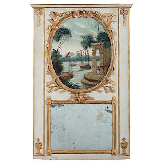 Louis XV-Style Trumeau Mirror