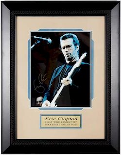 Autographed Color Photo of Eric Clapton
