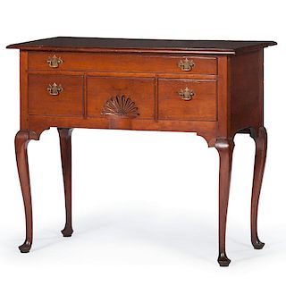 Queen Anne Lowboy in Cherry with Fan Carving