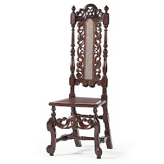 American William and Mary Carved Side Chair Illustrated in Nutting's Furniture Treasury Vol. II