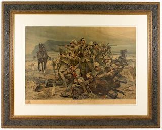 Woodville 1904 Lithograph, Second Boer War Scene