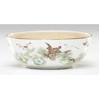 Chinese Porcelain Bowl with Bat and Butterfly Decorations