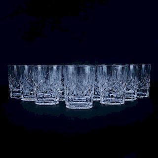Twelve (12) Waterford Style Cut Glass Old Fashioned Glasses