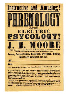 Phrenology and Electric Psychology Lecture Broadside.