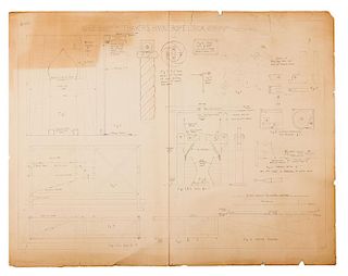 Portfolio of Original Illusion Drawings and Blueprints for Thayer Manufacturing.
