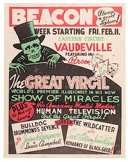 The Great Virgil. World’s Premier Illusionist in His Show of Miracles.