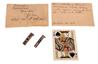 Folding Jack of Spades and “Mystery” Gimmick Possibly Owned by Alexander Herrmann.