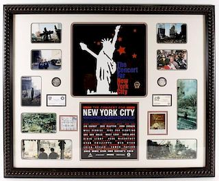 Framed "The Concert for NYC"  9-11  Memorabilia