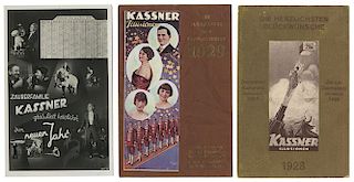 Three Kassner Magic Postcards.