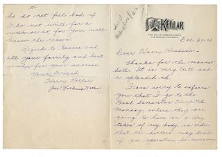 Kellar Dictated Letter to Harry Houdini.