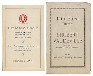 Group of P.T. Selbit Theatrical Programs.