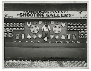 Vintage “Sneaky Pete” Shooting Gallery Photograph.
