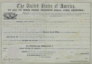 (2) TWO LAND GRANTS SEPT 28TH, 1850. USA