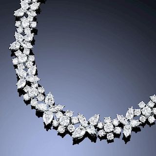 A Platinum Diamond Necklace