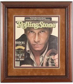 Indiana Jones Rolling Stone, Signed Harrison Ford