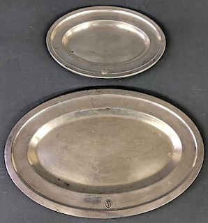 Two WWII Era German Silverplate Hotel Platters