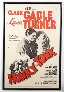 Framed Vintage "Honky Tonk" Movie Poster