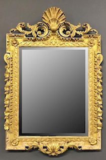Large Italian Gilt Decorated Mirror