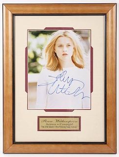 Framed Photo & Autograph of Reese Witherspoon