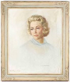 Constantin Chatov Portrait of Woman, Signed
