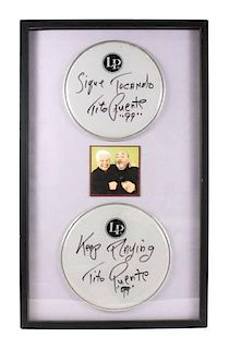 Tito Puente Autographed LP Music Signs