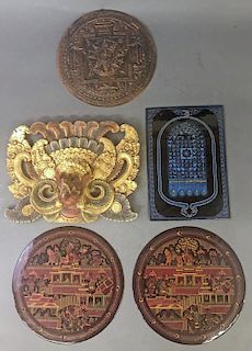 Five Asian Plaques