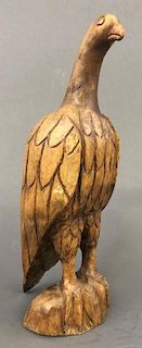 Folk Art Carved Standing Eagle