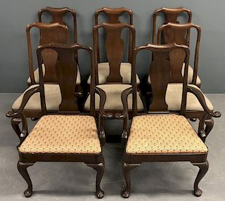 Eight Kittinger Queen Anne Style Dining Chairs