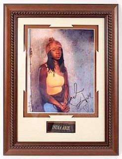 Framed Autographed Photo, India Arie