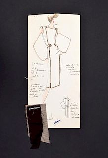 Karl Lagerfeld Fashion Drawing, Original Work