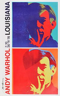 Andy Warhol DOUBLE SELF-PORTRAIT Poster, Signed
