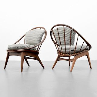 Pair of Ib Kofod-Larsen HOOP Chairs