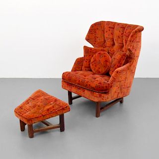 Edward Wormley Lounge Chair & Ottoman