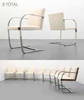 Ludwig Mies van der Rohe BRNO Arm Chairs, Set of 8