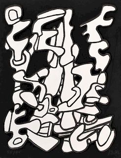 Jean Dubuffet Relief Serigraph, Signed Edition