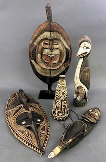 Five Papua New Guinea Art Objects