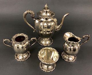 Mexican Sterling Silver Four Piece Tea Service