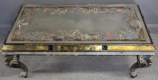 MIDCENTURY. Venetian Style Lacquered and Mirrored