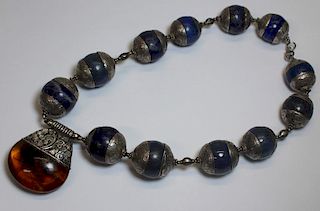 JEWELRY. Tribal Sterling, Lapis Lazulis, and Amber