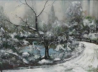DOLICE, Leon. Oil on Canvas. Central Park.