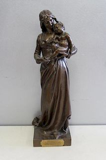 GAUTHERIN, Jean. Bronze "CLOTILDE DE SURVILL